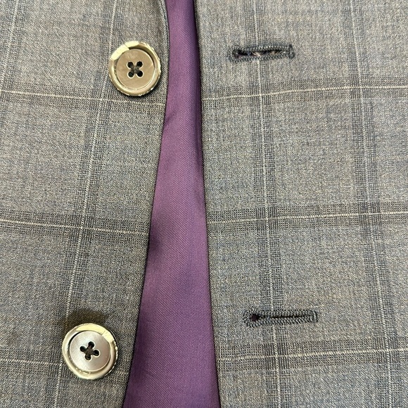 Paul Smith Grey Windowpane Suit Size 38 - Picture 7 of 11